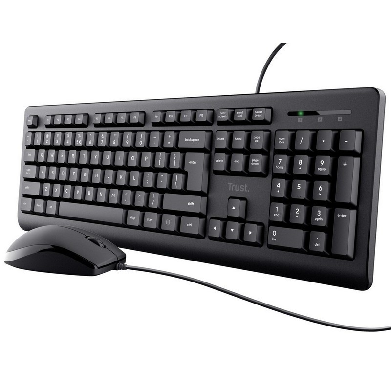 KIT TECLADO Y RATON TRUST TKM-250 (Con cable)