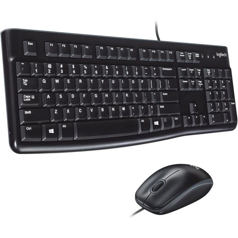 KIT TECLADO Y RATON LOGITECH Desktop MK120 (Con cable)