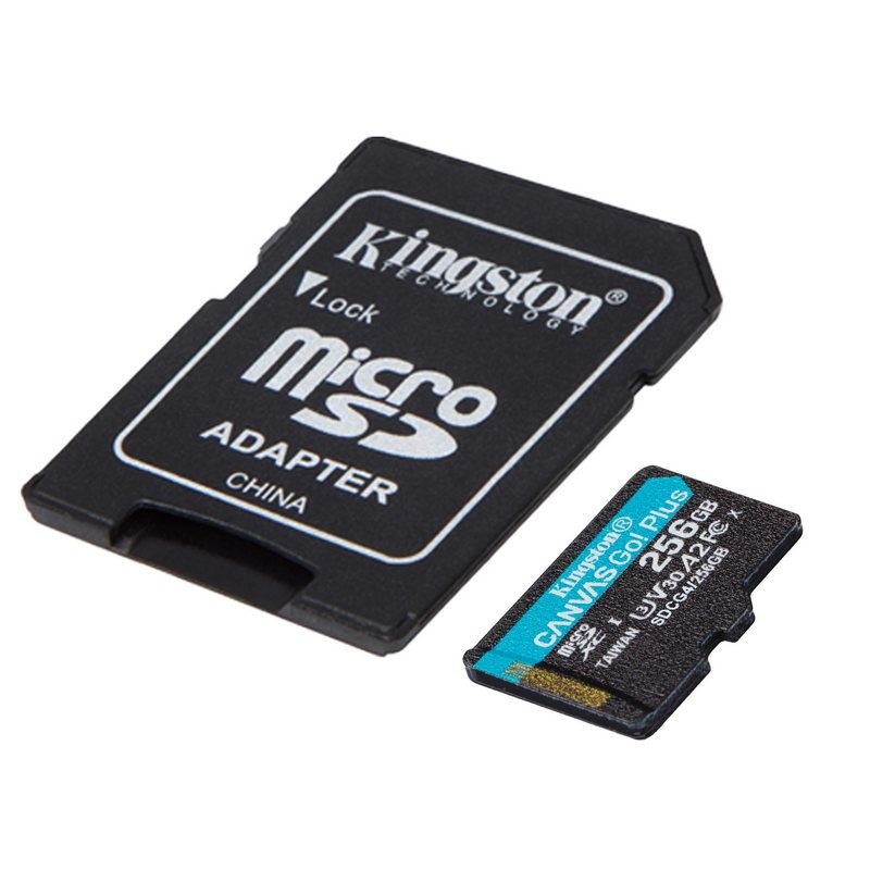 MEMORIA microSD KINGSTON CANVAS Go! Plus DE 256GB U3 V30 A2