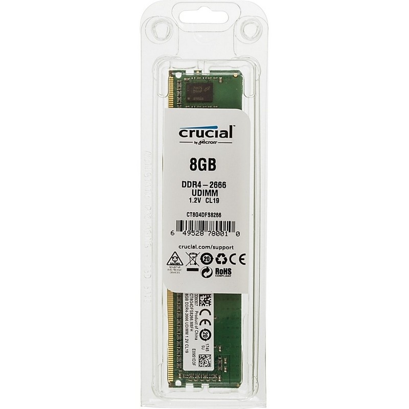 MEMORIA RAM 8GB. DDR4 2400 CRUCIAL