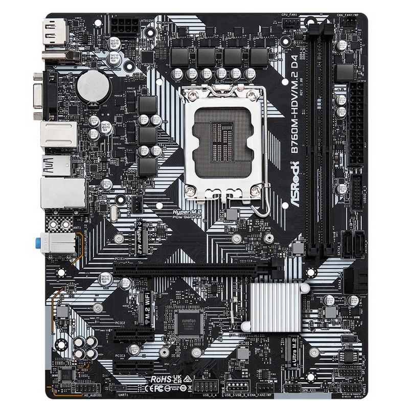 PLACA BASE ASROCK B760M-HDV/M.2 D4