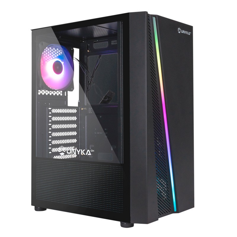 CAJA MEDIA TORRE GAMING UNYKA GLAYZE BLACK
