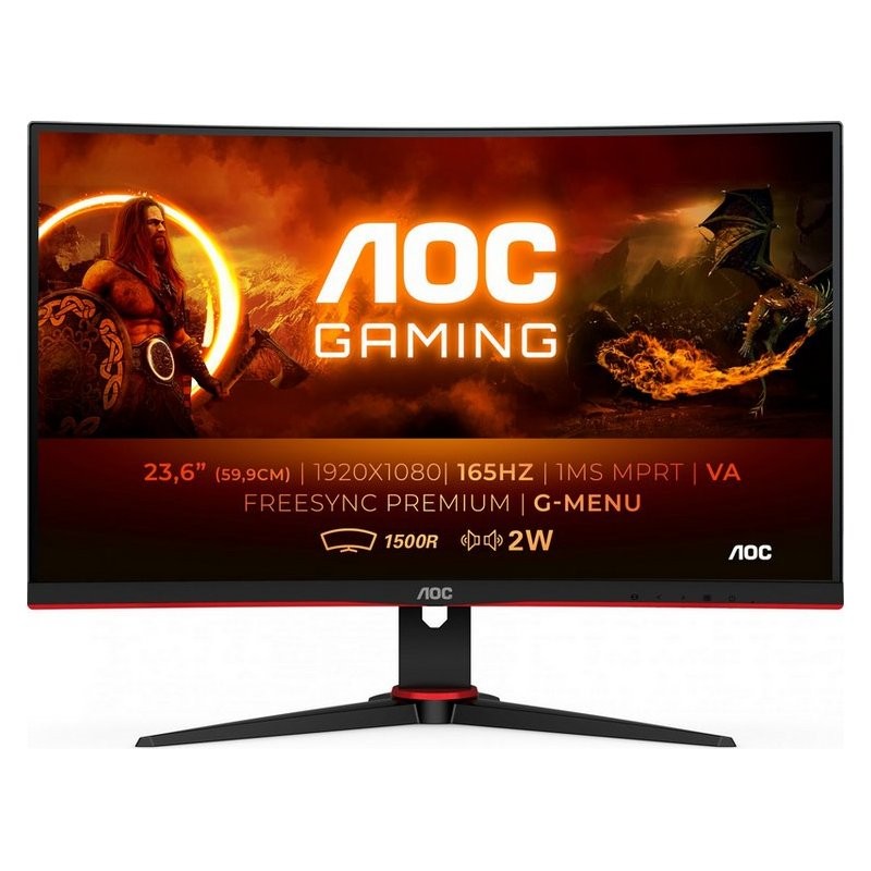 MONITOR 23.6" AOC GAMING C24G2AE/BK